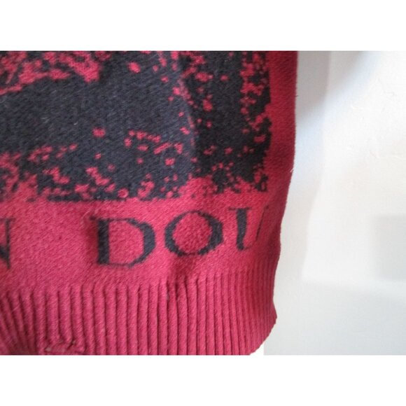 Distressed Salvation Priest Graphic Knit Tattered Thrashed Gothic Sweater EUC XL - Picture 11 of 16